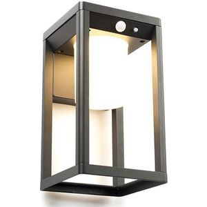 Solar wandlamp met sensor | Kingsbridge | 3000K | IP54 | Zwart