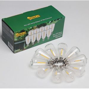 10x LED lamp voor lichtsnoer E12 | Edison ST38 | 2700K | Filament | 24V