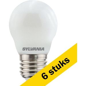 6x Sylvania LED lamp E27 | Kogel G45 | Mat | 4000K | Dimbaar | 4.5W (40W)