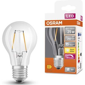 Osram LED lamp E27 | Peer A60 | Filament | Helder | 2700K | Dimbaar | 2.2W (25W)