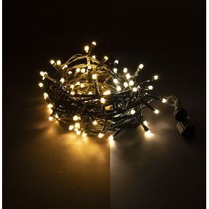 Koppelbare kerstverlichting 7,5 meter | extra warm wit & warm wit | 100 lampjes