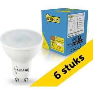 123led - GU10 - LED Spot - Mat - 6x - Daglichtsensor - 2700K - 4.5W