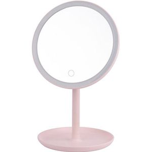 FlinQ Draadloze make-up spiegel met led verlichting | Roze