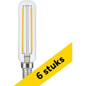 6x 123led LED lamp E14 | Buis T25 | Filament | Helder | 2200K | Dimbaar | 4W (27W)