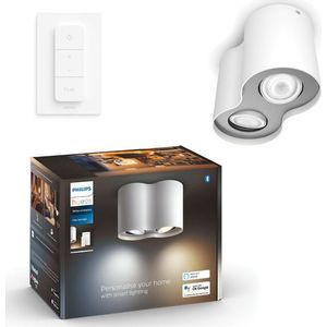 Philips Hue Pillar Opbouwspot | Wit | 2 spots | White Ambiance | incl. dimmer switch