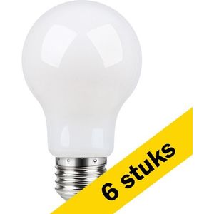 6x 123led LED lamp E27 | Peer A60 | Mat | 2700K | Dimbaar | 7W (60W)