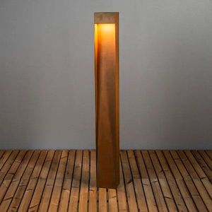 Tuinpaal | Vierkant | Rho | 100 cm | 2700K | IP54 | Roest | 10W | Konstsmide