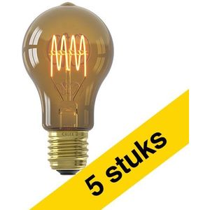 5x Calex LED lamp E27 | Peer A60 | Filament | Natrual | 1800K | Dimbaar | 4W