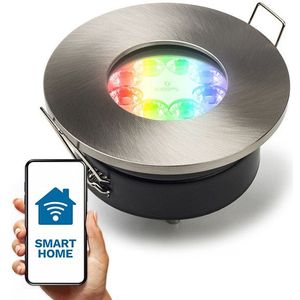 Smart inbouwspot GU10 | Rond | Geschikt voor Philips Hue (Nikkel, IP65, 1 stuk)