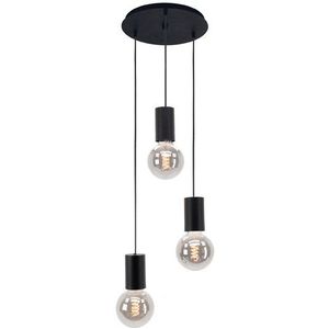 Eglo Hanglamp E27 | Pozueta 3 | Rond |  Zwart