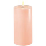 Luxe LED kaars - Light Pink LED Candle D7,5 x 15 cm - net een echte kaars! Deluxe Homeart