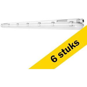 6x Ledvance Damp Proof LED TL armatuur 150 cm | incl. LED strip | 4000K | 6400 lumen | IP65 | 46W