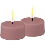 Deluxe Homeart - Led Kaars Paars 4.0 x 4.5 cm (2 Tealights)