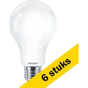 6x Philips LED lamp E27 | Peer A67 | Mat | 2700K | 13W (120W)