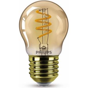 Philips LED lamp E27 | Kogel | Filament | Goud | 1800K | Dimbaar | 2.6W (15W)