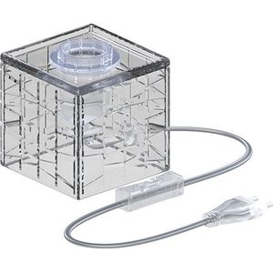 Calex Tafellamp Glas Vierkant - E27 Fitting - Helder - Excl. lichtbron