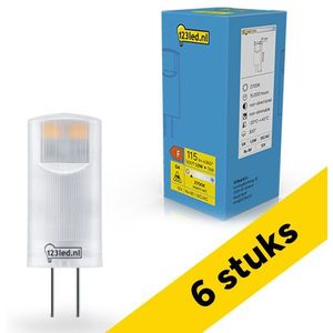 123led - G4 LED Capsule - Warm Wit - SMD - 1W (13W) - 6 Stuks