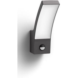 Philips myGarden wandlamp met sensor | Splay | 2700K | Ultra Efficient | IP44 | 3.8W | Antraciet