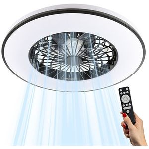Plafondventilator met LED lamp | Ø 48.5 cm | 3000-6500K | Zwart | 48W