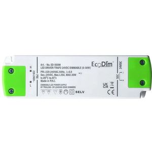 EcoDim - Dimbare Led Driver - 0-30W - 24V DC