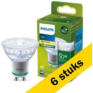 6x Philips GU10 LED spot | Ultra Efficient | 2700K | 2.1W (50W)