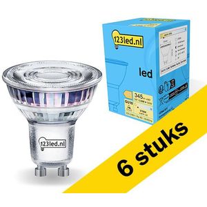 6x 123led GU10 LED spot | 2700K | 3.4W (50W)