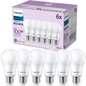 Philips LED lamp E27 | Peer A60 | Mat | 4000K | 13W (100W) | 6 stuks