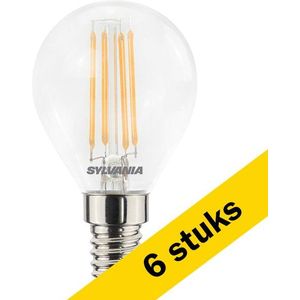 6x Sylvania LED lamp E14 | Kogel G45 | Filament | 2700K | 4.5W (40W)