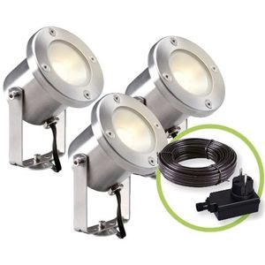 Garden Lights Catalpa | Tuinspots |  RVS | 12V | Warm wit | 3x 3W