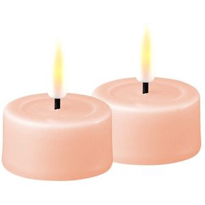 Luxe LED Kaars - Light Pink LED Tealight Candle D4,1 X 4,5 cm (2 Pcs.)