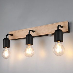 LED Wandlamp E27 | Arturo | Rond | Hout | IP44 | Trio Lighting