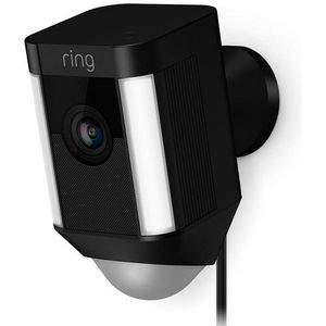 Ring Slimme camera met spotlight en stroomadapter (zwart)