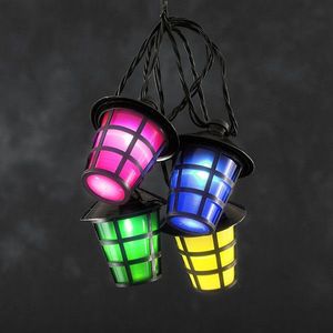 Led decoratie lichtslinger met 20 lantaarns multicolor (Konstsmide)