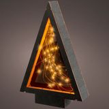 Tafeldecoratie kerstboom op batterijen | 19 x 28 cm | 40 lampjes | Lumineo