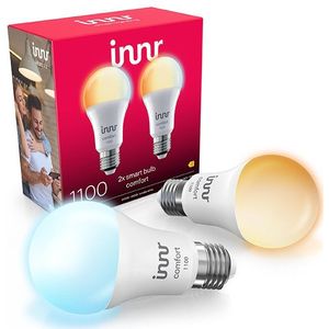 Innr Zigbee E27 peer lamp | 2000-6500K | 1055 lumen | Werkt met Philips Hue | 10.4W | 2 stuks