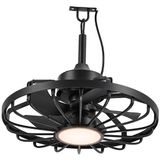 123led - Plafondventilator - Zwart - LED - Ø 50.8 cm - 42W