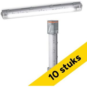 10x Osram LED TL armatuur 65 cm | incl. TL buis | 4000K | 700 lumen | IP65 | 7W