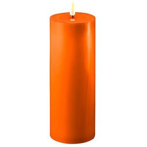 Led kaars 7,5 x 20  cm | Oranje | 3D vlam | Deluxe HomeArt