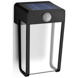 Philips myGarden Solar wandlamp met sensor | Shroud | 2700K | Helder | IP44 | Zwart