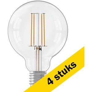 4x Calex LED lamp E27 | Globe G95 | Filament | Helder | 2700K | Dimbaar | 4.5W (40W)