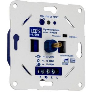 Zigbee dimmer inbouw 0.5-250W | Fase aan- en afsnijding (RLC)