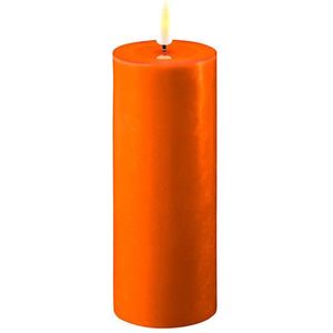 Led kaars 5 x 12,5 cm | Oranje | 3D vlam | Deluxe HomeArt