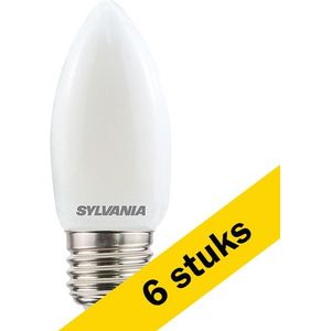 6x Sylvania LED lamp E27 | Kaars B35 | Mat | 2700K | 4.5W (40W)