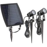 LED's Light Solar Tuinspots met Afneembaar Zonnepaneel - 2 Tuin Spotjes met Sensor