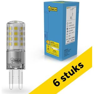 6x 123led G9 LED capsule | SMD | Helder | 2700K | Dimbaar | 4W (40W)
