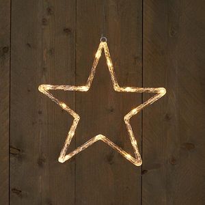 Kerstfiguur ster op batterijen | 30 cm | 13 leds | Warm Wit