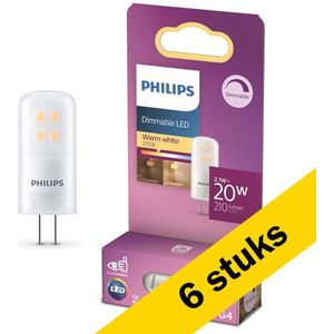 6x Philips G4 LED capsule | SMD | Mat | 2700K | Dimbaar | 2.1W (20W)