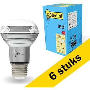 6x 123led LED lamp E27 | Reflector R63 | 2700K | 3W (33W)