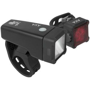 AXA Verlichtingsset | Niteline T4-R | USB oplaadbaar | Zwart