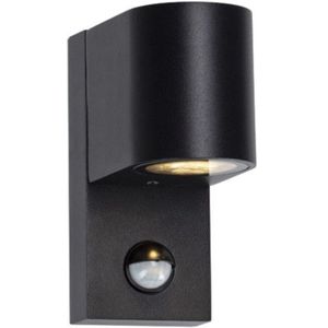 Wandlamp buiten met sensor GU10 | Sacramento | IP44 | Zwart
